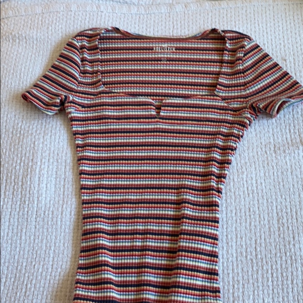 This is a multicolored striped bodysuit💕